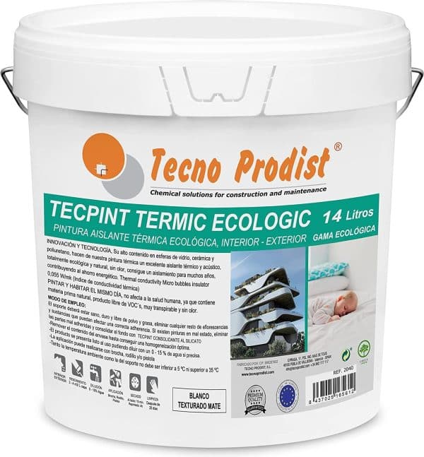 TECPINT TERMIC ECOLOGIC de Tecno Prodist - Pintura ecológica, aislante térmico y acústico, interior - exterior, transpirable